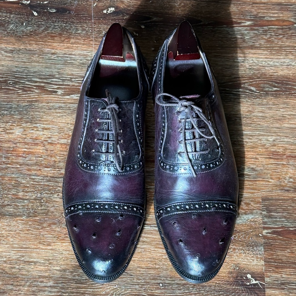 Men's Classic Oxford Shoes in Deep Purple